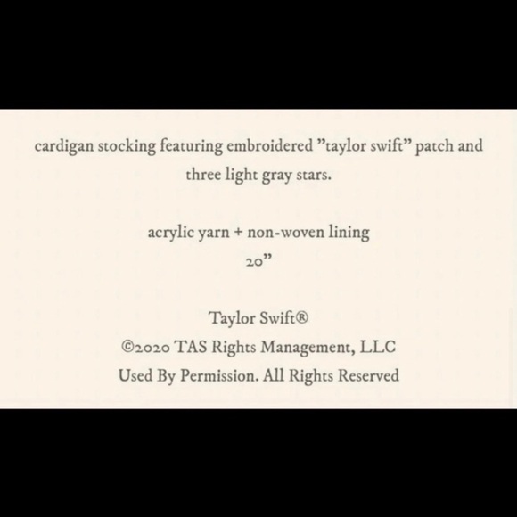 Taylor Swift Cardigan Stocking - Picture 5 of 5